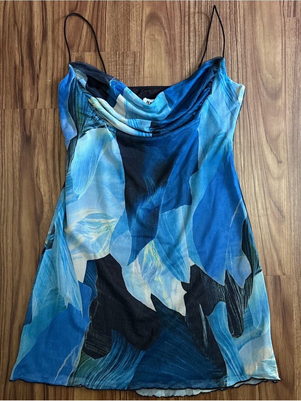 Princess Polly Blue Mesh Slip Dress